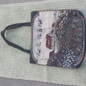 Lighthouse fabric tote bag